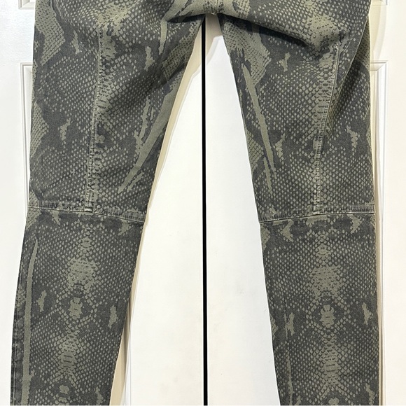 Balmain Snakeskin Skinny Jeans Size 29 Low Waist Stretch Fit Jeggings Ankle Zip - Picture 12 of 16